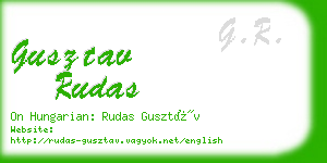 gusztav rudas business card